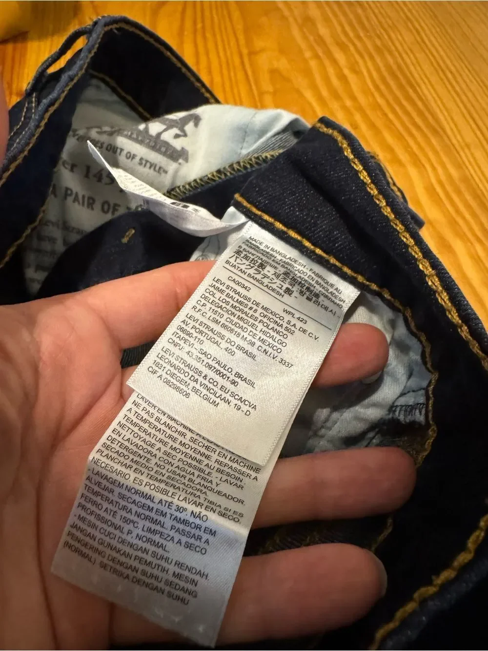 Levi's 511 Jeans Mens 33x34 Blue Slim Tapered Dark Wash Denim Zip Fly Casual